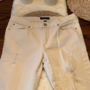 Jeans, Banana Republic Low Rise, White, Skinny